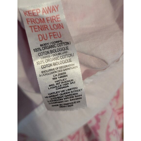 Hatley Women's Size Medium‎ Dress Pink Cold Shoulder Organic Cotton - Picture 8 of 12